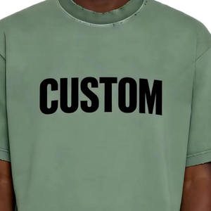 Custom Oversized T Shirt Mens <b>Vintage</b> Washed Distressed <b>Graphic</b> <b>Tee</b> Streetwear Clothing Manufacturer - Product Image 2
