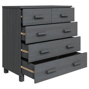 Credenza HAMAR in legno massello di pino in 31.1 grigio scuro \ "x15.7 \" x31.5 \ "eleganti armadi da soggiorno - Product Image 5