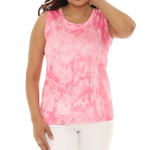 เสื้อกล้ามผู้หญิงแบบไร้ตะเข็บลาย Tie & Dye แห้งเร็ว ระบายอากาศได้ดี ผ้าสเตรช เหมาะสำหรับโยคะ ฤดูใบไม้ผลิ สวมใส่สบายๆ ลาย Tie & Dye - Product Image 1