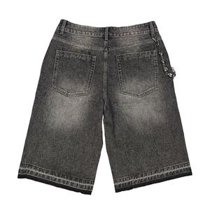 Pantalones Cortos Elásticos de Algodón 100% con Lavado Ácido Estilo Vintage Personalizados para Hombre y Mujer, Ropa Urbana Casual, Proveedor Mayorista - Product Image 4