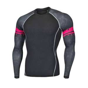 Camiseta de compresión de manga larga con estampado personalizado para MMA, BJJ, grappling y fitness para hombres - Product Image 4