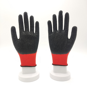 Linyi Factory 13G Polyester Liner Crinkle Latex Coated Working Safety Work Hand Industrial <b>Gloves</b> - Product Image 4