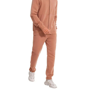 Unisex Casual Tracksuit Set Solid Color Full <b>Zip</b> <b>Hooded</b> Sweatshirt With Side Pockets Polyester Joggers Autumn Wear - Product Image 4