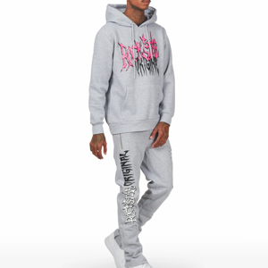 Conjuntos Deportivos de Invierno con Capucha, Estilo Urbano, Personalizables con Logotipo, de Alta Calidad, Transpirables, de Algodón Grueso para Hombre, de Dos Piezas - Product Image 4