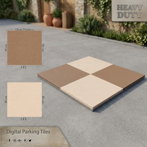 Carreaux de sol en porcelaine robustes 40x40cm pour extérieur - Carreaux antidérapants aspect granit pour usage résidentiel et commercial, salle de bain, garantie 4 ans - Product Image 5