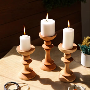 Chandelier rustique style farmhouse vieilli, finition blanc cassé, pour bougie pilier, décoration shabby chic, centre de table rustique, mariage - Product Image 5