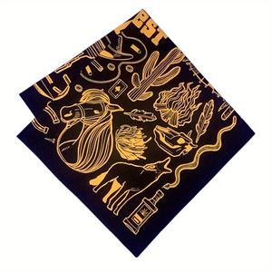 Pañuelo de Cabeza Cuadrado de Seda Satinada con Logotipo Personalizado, Diseño de Puntos, Cuadros, Rayas, Lazos y Personajes Animales, Más Vendido - Product Image 6