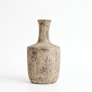 Vase en terre cuite rustique brun Limpio S, perles décoratives, pot en argile fait main, urne décorative en céramique pour table - Product Image 1