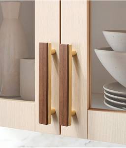 Tirador de Mueble de Lujo de Madera y Latón, Tirador Moderno para Cajón, Herraje de Diseño para Muebles, Tirador de Madera al por Mayor, Artesanía Natural - Product Image 3
