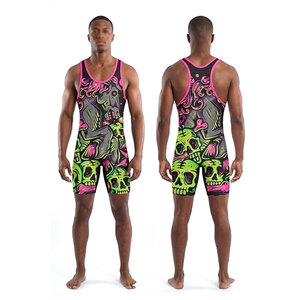 Bodysuit Sports Gym Training Athletic <b>Boxers</b> Wrestling Singlets One Piece Compression Suit Breathable Stretch Fitness Workout - Product Image 2