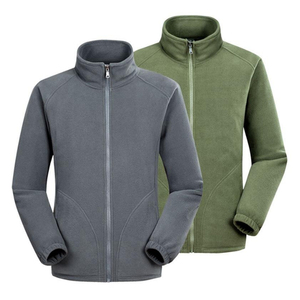 Veste polaire Sherpa pour hommes lourds Logo personnalisé coupe-vent chaud manteau d'hiver support fermeture éclair complète toile poche plaquée personnalisable - Product Image 1