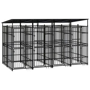 Grande cage pour chien durable en acier noir thermolaqué - Product Image 2