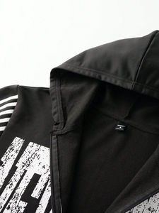 Conjuntos Deportivos Personalizados para Hombre, Dos Piezas, Rayas, 100% Algodón Peinado, Ecológicos, Pantalones Acampanados, Sudaderas con Capucha, Trajes Deportivos para Hombre - Product Image 3