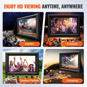 Schermo Gonfiabile per Proiezioni Cinematografiche da 20 Piedi in Tessuto Oxford, Schermo per Proiettore Compatibile con Ventilatore ad Aria da 350W, Schermi Gonfiabili per Proiezioni - Product Image 3