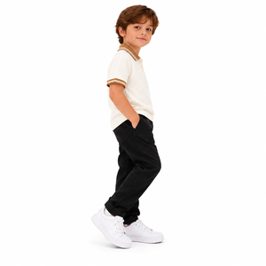 Camiseta Polo para Niños, Manga Corta, Cuello con Logo Personalizado, Ropa Casual, Spandex/Algodón, Transpirable, Secado Rápido, 7-12 Años - Product Image 2
