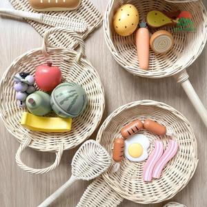 Juego de Cocina de Mimbre Tejido a Mano - Juguete Natural para la Creatividad de los Niños, Juego de Roles y Decoración de Casa de Muñecas, Edades 2-7 - Product Image 5