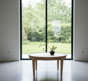 Table basse moderne en bois d'hévéa durable et placage MDF frêne KD, design décoratif, garantie 1 an, marque PKP - Product Image 6