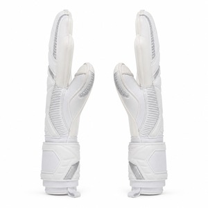 White PU Leather Football Goalkeeper Gloves Full <b>Finger</b> Non-Slip Breathable Adjustable Wrist <b>Strap</b> Unisex Goalkeeper Gloves - Product Image 4