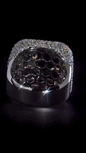 VVS1 Moissanite Iced Out Men's Hip Hop <b>Ring</b> Reverse Upside Down Setting Cut Custom <b>Name</b> Logo Silver Gold Plated Party <b>Ring</b> - Product Image 5