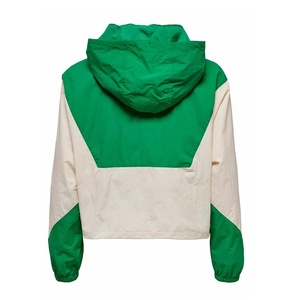 Veste coupe-vent à capuche colorblock légère, style patchwork, courte, pour filles, streetwear décontracté - Product Image 2