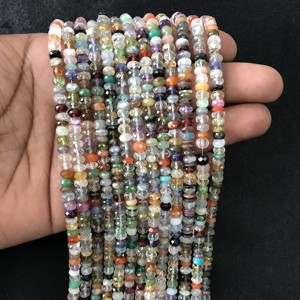 Cuentas Redondas Lisas Multicolor de Piedra 100% Naturales, Certificadas por IGI, Grado AA, de 5mm-5.5mm, con Multifuego, Gemas Vivaaz para Joyería - Product Image 2