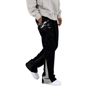 New Style Outdoor Men Casual Wear Loose Pants Men's Trousers Best Price Men latest fashion Flared Cotton <b>Material</b> washed Trouser - Product Image 4