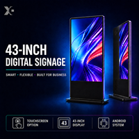 Écran LCD numérique autonome de 43 pouces avec Android intégré, CMS, affichage publicitaire, menu, affichage commercial