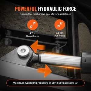 Cat. Cilindro Idraulico Top Link 2-2 per Trattori con 2 Tubi e Valvola di Non Ritorno G3/8 Dimensioni 8-5/16\"-28\" - Product Image 4