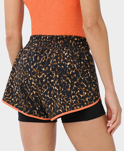 Shorts d'été pour femmes, taille haute, respirants, élastiques, séchage rapide, sportifs, décontractés, couleur unie, couleur personnalisée - Product Image 3