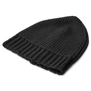 Unisex <b>Winter</b> Ribbed Knit Beanie <b>Hat</b> Solid Black Warm Beanie Custom Logo Soft Acrylic Streetwear Cuff Beanie For Men - Product Image 3