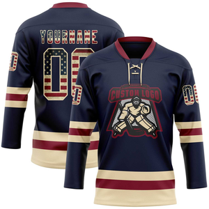 Jersey de Hockey sobre Hielo Personalizado Unisex, Uniforme de Equipo Sublimado, Nombre y Número Personalizados, 100% Poliéster, Acolchado de Malla, Transpirable, de Secado Rápido - Product Image 6
