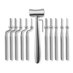Kit d'osteotomes manuels en acier inoxydable, best-seller, instruments chirurgicaux orthopédiques professionnels, 11 pièces, réutilisables, certifiés CE - Product Image 1