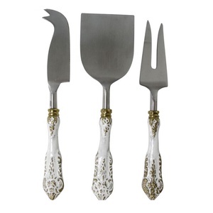 Trancheuse à fromage plaquée argent avec Design Portugal, trancheur à fromage à poignée blanche, épandeur de beurre et Mini trancheuse à fromage - Product Image 1