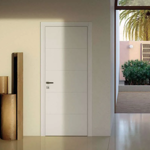 Portes d'entrée contemporaines minimalistes en polymère, design lisse de qualité supérieure, personnalisables, à pousser et à tirer, résistantes à l'eau - Product Image 4