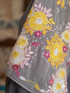 Paquete de 12 Hijabs de Chifón Bordados con Pedrería Floral, Ligeros y Transpirables para Uso Diario en Verano, Pañuelo Musulmán para la Cabeza - Product Image 4