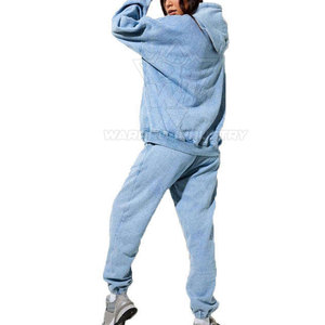 Conjunto Deportivo de Algodón 100% para Mujer, Sudadera con Capucha y Pantalones Jogger con Lavado Ácido, Ropa Personalizada para Adultos - Product Image 2