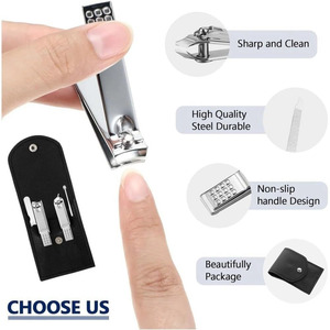 Kit complet de manucure et pédicure pour hommes, femmes et usage familial, kit de manucure professionnel avec étui de rangement - Product Image 2