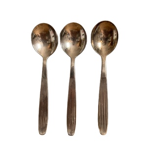 Elegant Gold Dessert Serving Spoon Set PVD Coated Flatware with Engraved Handle Ideal for Weddings <b>Tabletop</b> & Kitchenware - Product Image 1
