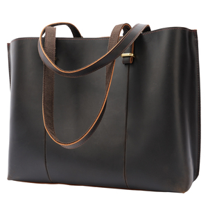 Bolso Tote de Cuero Genuino para Mujer, Cierre de Cremallera, Correa de Hombro Ajustable, Asas Suaves, Bolsillo Interior, para Gimnasio y Uso al Aire Libre - Product Image 5