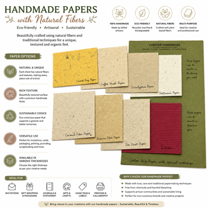 Premium Handmade Papers with Natural Fibers for crafts invitations <b>packaging</b> <b>printing</b> and creative projects. - Product Image 6