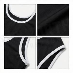 North Approach Women's <b>Black</b> <b>Bikini</b> Set Scoop Neck <b>Bandeau</b> <b>Top</b> With Contrast Binding Hipster Bottoms Solid Color Stretch - Product Image 4