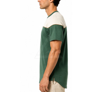 Camisetas largas elegantes para hombre, cómodas, de manga corta, cuello redondo, de algodón, para uso urbano y actividades diarias. - Product Image 5