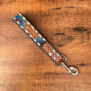 High Quality Cowhide Adjustable Luxury <b>Dog</b> <b>Collar</b> Genuine Leather Large Medium Pet <b>Dog</b> Traffic Leather Hand Tooled Pet Leash Set - Product Image 4