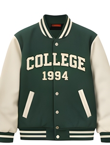 OEM Custom 450 GSM Cotton <b>Fleece</b> Varsity Jacket Mens Premium Letterman Baseball Jacket Streetwear Fashion Manufacturer - Product Image 4