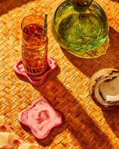 Unique Design Handmade Square Resin Eco-Friendly Cup Coaster Decorative Epoxy Drink Mat <b>Table</b> <b>Protector</b> for Coffee Cup coaster - Product Image 3