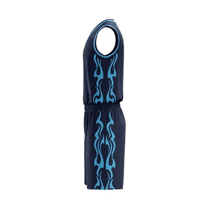 Uniforme de Baloncesto Transpirable Ekin Impex, Sin Mangas, Cuello en V, Absorbe la Humedad, Unisex para Adultos, Uniforme Personalizado con Impresión Sublimada, Azul - Product Image 4