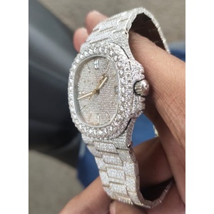Top marque 2024 personnalisé luxe bande pleine glace Hip Hop diamant montre Vvs Moissanite montre mécanique automatique montres pour hommes - Product Image 2