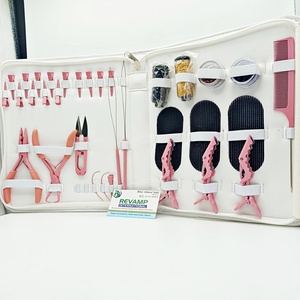 Professional Customized Pink Color Hair Extension <b>Tools</b> for <b>Thread</b> Micro Ring Nano Bead Extensions Surgical Grade Stainless - Product Image 6