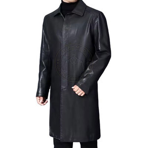 Manteau Trench en Cuir Classique pour Hommes, Léger, Écologique, Design Élégant avec une Fabrication de Qualité et une Texture Douce - Product Image 6