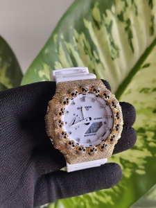 Reloj de Lujo para Hombre Starspire Jewels G SHO de Cuarzo ETA con Caja de Acero Inoxidable, Correa de Goma, Moissanita VVS Digital, Estilo Ejecutivo y Hip Hop - Product Image 2